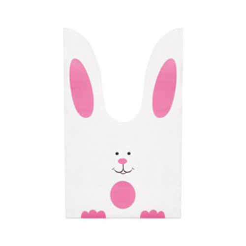핑크 토끼 캐릭터 답례품 보자기 포장 봉투 비닐 (10매)